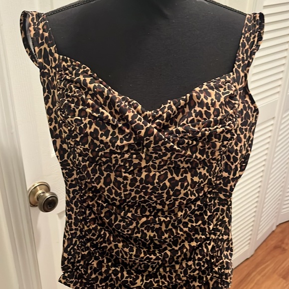Trimshaper Leopard Print One Piece Swimsuit - Picture 2 of 6